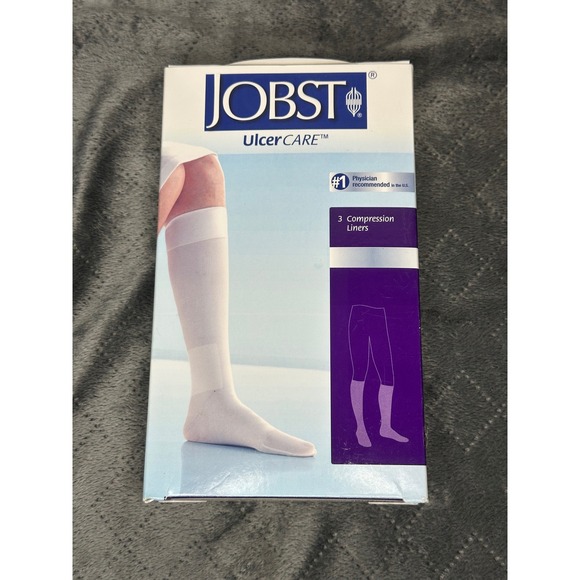 Jobst‎ UlcerCARE Stocking Liner Large knee high New Old Stock Expired 2019 - Picture 1 of 4